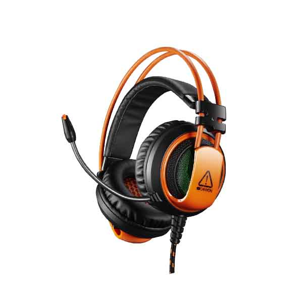 Наушники игровые Canyon Corax GH-5A (CND-SGHS5A), Черный, оранжевый в Шымкенте от производителей  с доставкой по Казахстану