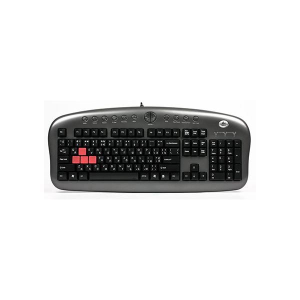 Клавиатура игровая A4tech KB-28G USB, Black, сменные красные клавиши A,S,W,D в Шымкенте от производителей  с доставкой по Казахстану