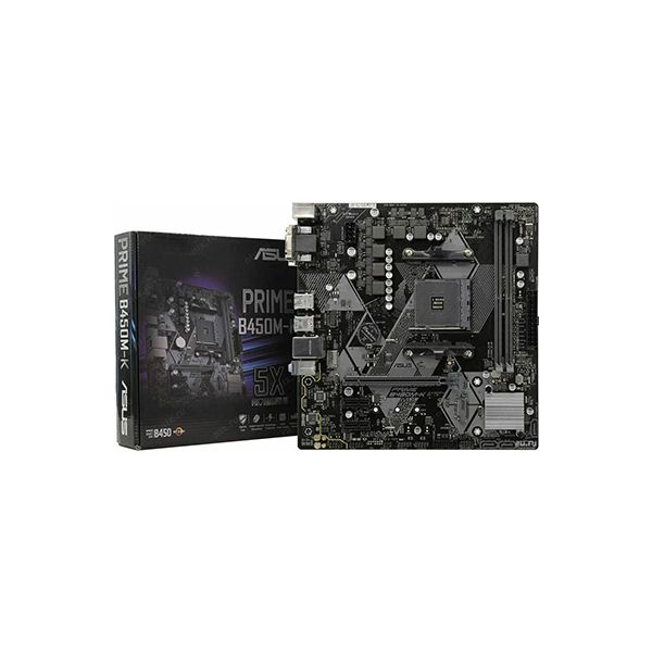 Материнская плата ASUS PRIME B450M-K II AM4 2xDDR4 4xSATA3 RAID 2xM.2 D-Sub DVI-D HDMI mATX в Шымкенте от производителей  с доставкой по Казахстану