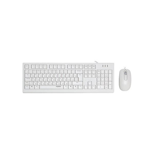 Клавиатура + мышь Rapoo X120PRO (Анг/Рус, Проводное, Белый) в Шымкенте от производителей  с доставкой по Казахстану