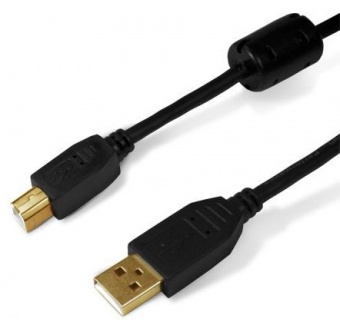 Интерфейсный кабель, SHIP, SH7013-1.5B, A-B, Hi-Speed USB 2.0, 30В, Чёрный, Блистер, Контакты с золотым напылением, 1.5 м. в Шымкенте от производителей  с доставкой по Казахстану
