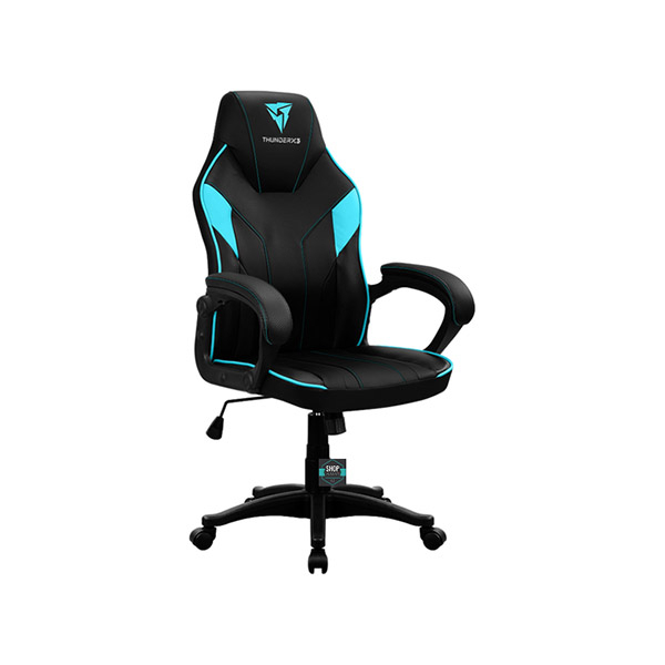 Игровое компьютерное кресло, ThunderX3, EC1 BC, Искусственная кожа PU AIR, (Ш)64*(Г)70*(В)111 (121) см,Чёрно-Голубой