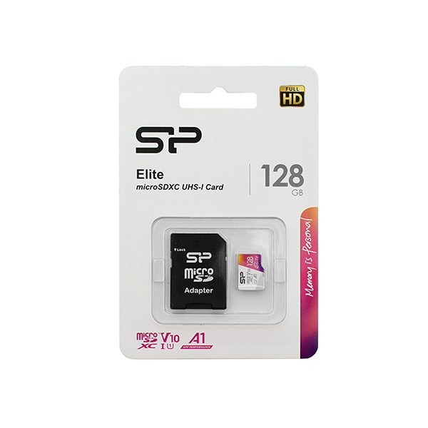 Карта памяти SDXC Silicon Power,SP128GBSTXBV1V20SP, 128GB, Class 10 ,MemoryCard micro+adapter