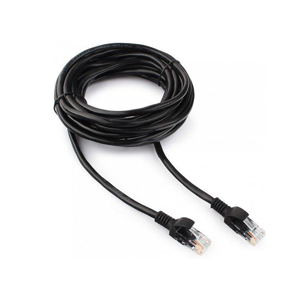 Патч-корд UTP Cablexpert PP12-5M/BK кат.5e, 5м, литой, многожильный (чёрный) в Шымкенте от производителей  с доставкой по Казахстану
