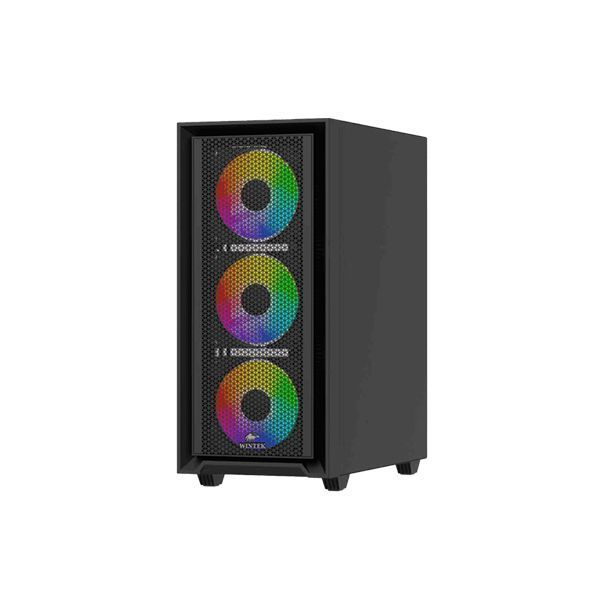 Корпус Wintek Apollo 802-B-M TG, Midi-Tower, Без БП, Черный в Шымкенте от производителей  с доставкой по Казахстану