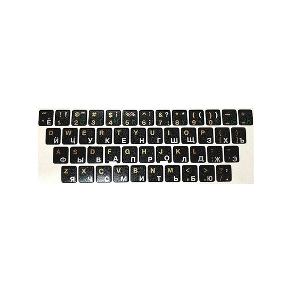 Наклейки на клавиатуру для ноутбука, красный-черный-зелёный на серебре в Шымкенте от производителей  с доставкой по Казахстану