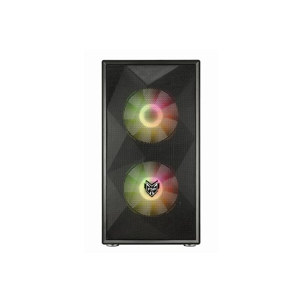 Компьютерный корпус FSP CST130A, Без БП, 1xUSB3.0/2xUSB2.0, 3xFAN120 RGB, Glass, Black, M-ATX