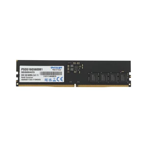 Оперативная память Patriot DDR5 16 ГБ 5600 МГц (PSD516G560081) в Шымкенте от производителей  с доставкой по Казахстану