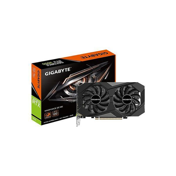 Видеокарта Gigabyte (GV-N3050WF2OC-6GD) RTX3050 WINDFORCE OC 6G в Шымкенте от производителей  с доставкой по Казахстану