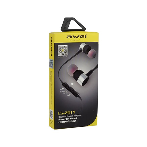 Наушники с микрофоном Awei ES-20TY, Черный в Шымкенте от производителей  с доставкой по Казахстану