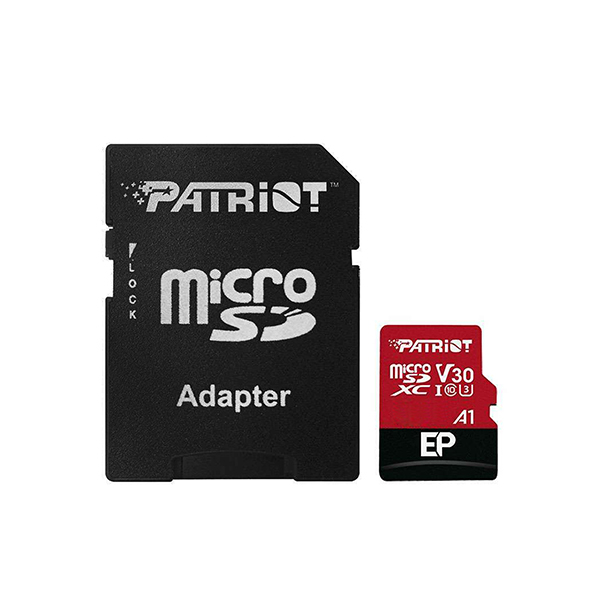 Карта памяти MicroSD Patriot EP microSDXC, 64GB, PEF64GEP31MCX, Class 10, V30, A1, +adapter в Шымкенте от производителей  с доставкой по Казахстану