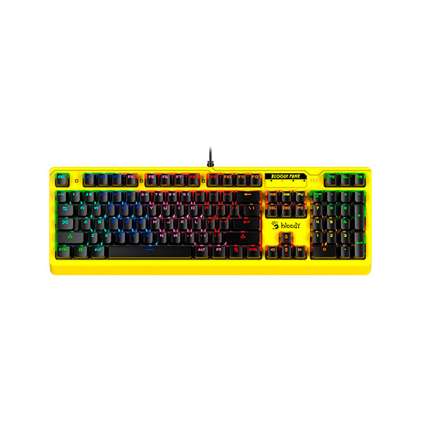 Игровая клавиатура Bloody B810RC YELLOW (Анг/Рус/Каз, Проводное, Черный, желтый) в Шымкенте от производителей  с доставкой по Казахстану