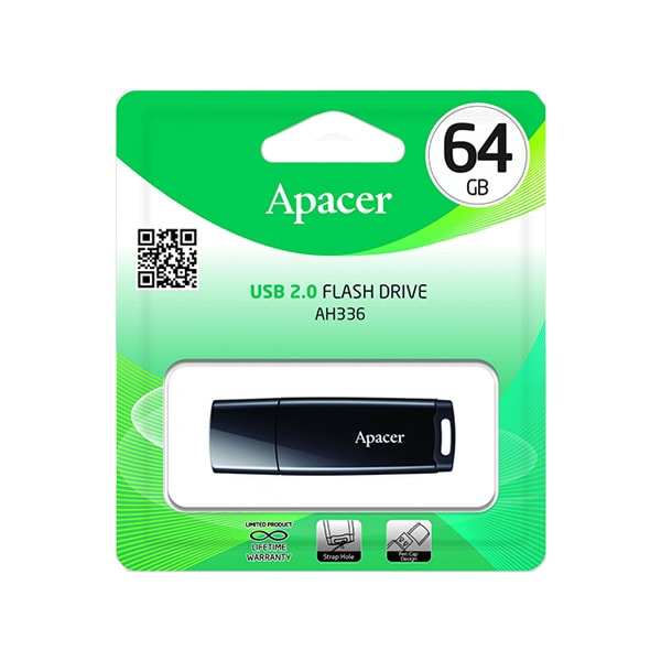 USB Флешка 64 ГБ Apacer AH336 USB 2.0, Черный