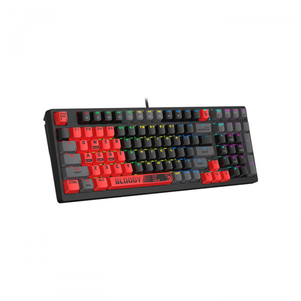 Игровая клавиатура Bloody S98-RED (Анг/Рус, Проводное, Черный)