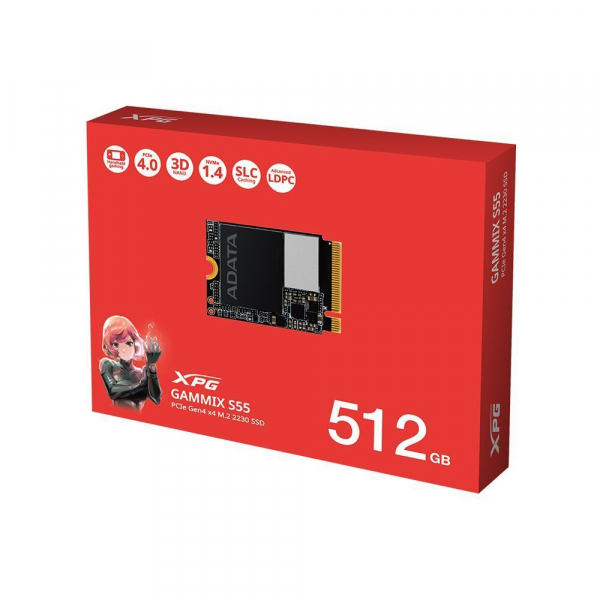 Твердотельный накопитель (SSD) ADATA XPG GAMMIX S55 SGAMMIXS55-512G-C 512 ГБ M.2 2230
