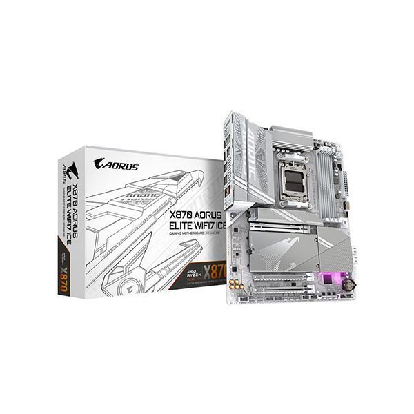Материнская плата Gigabyte X870 AORUS ELITE WIFI7 ICE в Шымкенте от производителей  с доставкой по Казахстану